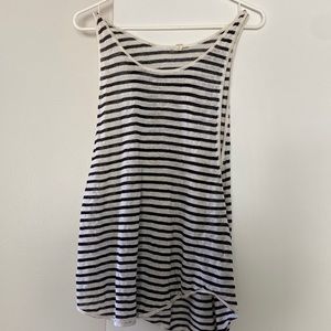Eileen Fisher striped sheer slub tank, size xxs